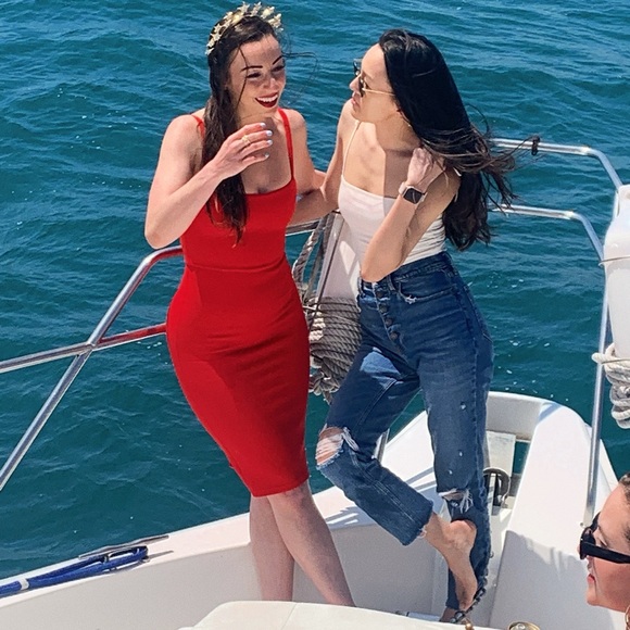 Hello Molly Red Bodycon Dress - Picture 5 of 7